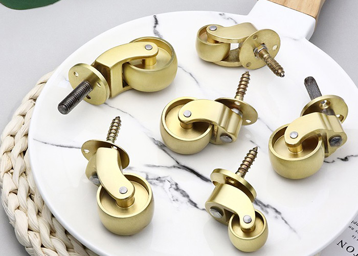 brass screw stem casters