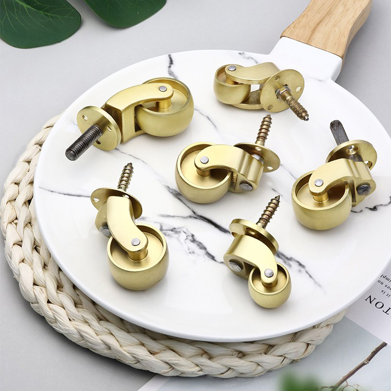 Solid Thickened Brass Stem Casters